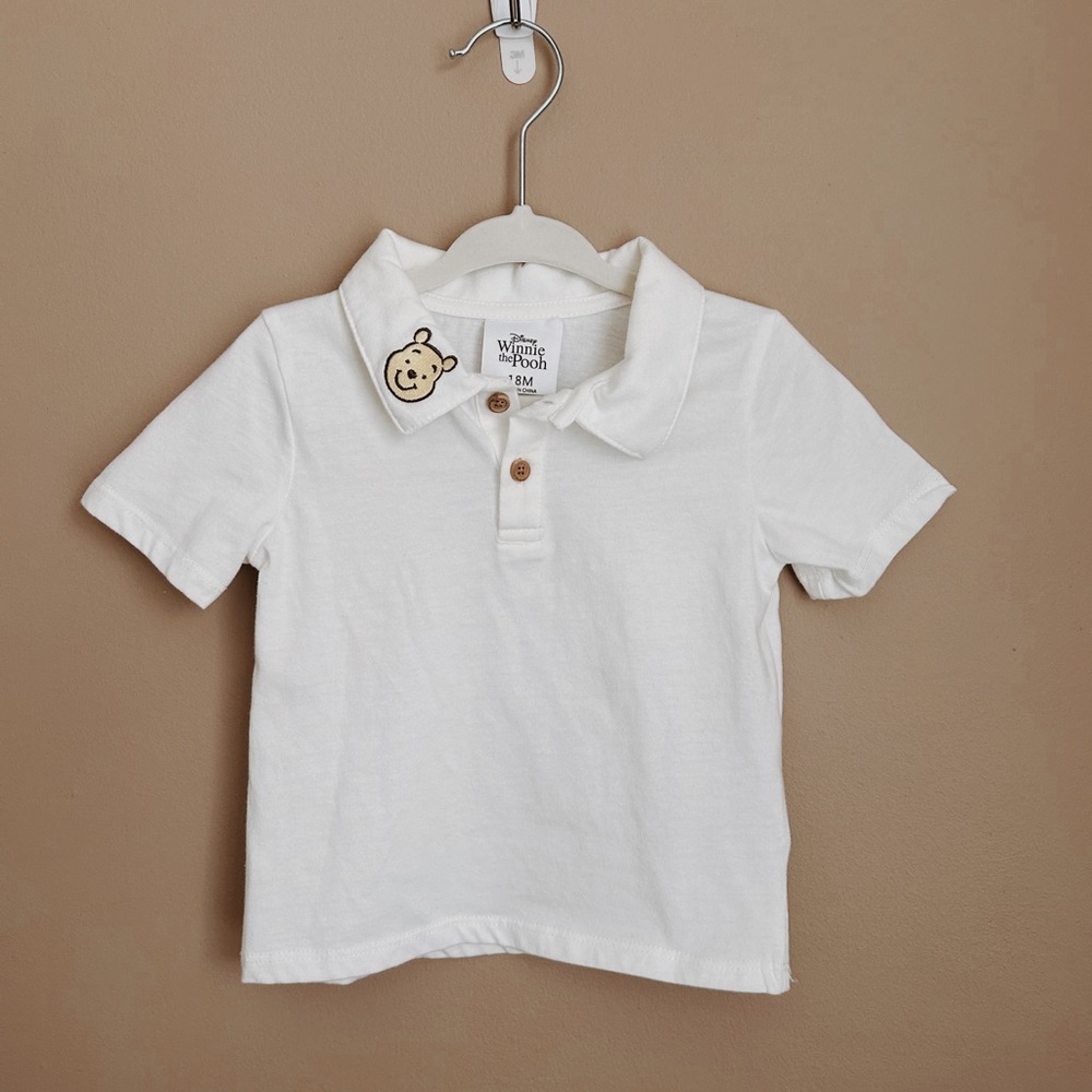 Disney // Winnie the Pooh Cream Polo Shirt